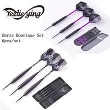 6 шт. высокого качества 21 г открытый практика съемки спортивных стали дартс отдыха и развлечений игры стали наконечник Дартс