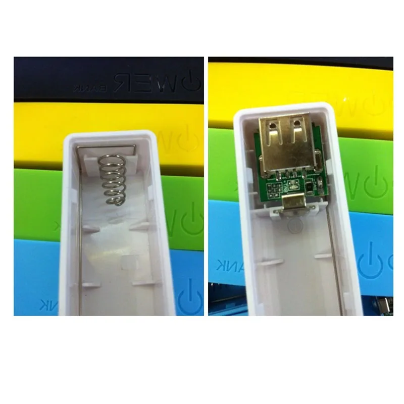 Разноцветный мини Чехол 1 аккумулятор 18650 5 В А внешний USB чехол для DIY