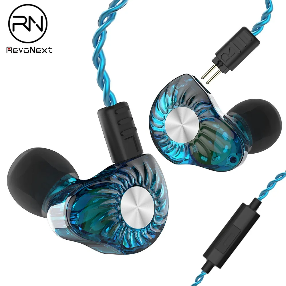 

Revonext RX8 1BA+1DD In Ear Earphone Hybrid Headset HIFI Bass Noise Isolating Earbuds With Mic Replaced Cable