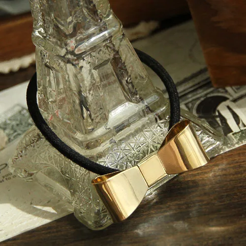 

Fashion Bow Hair Bands Hair Accessories For girls Gold Plated Bowknot Hair Band SF014