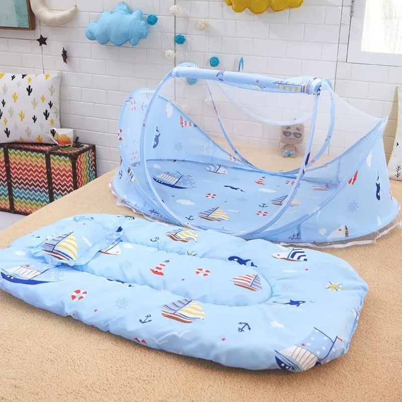 capa dobrável bebê mosquiteiros tenda cama colchão