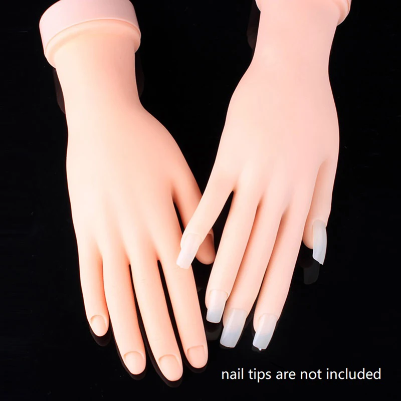 Nail Trainers Movable Practice Hand Nail Display Manicure Supply-Flexible New