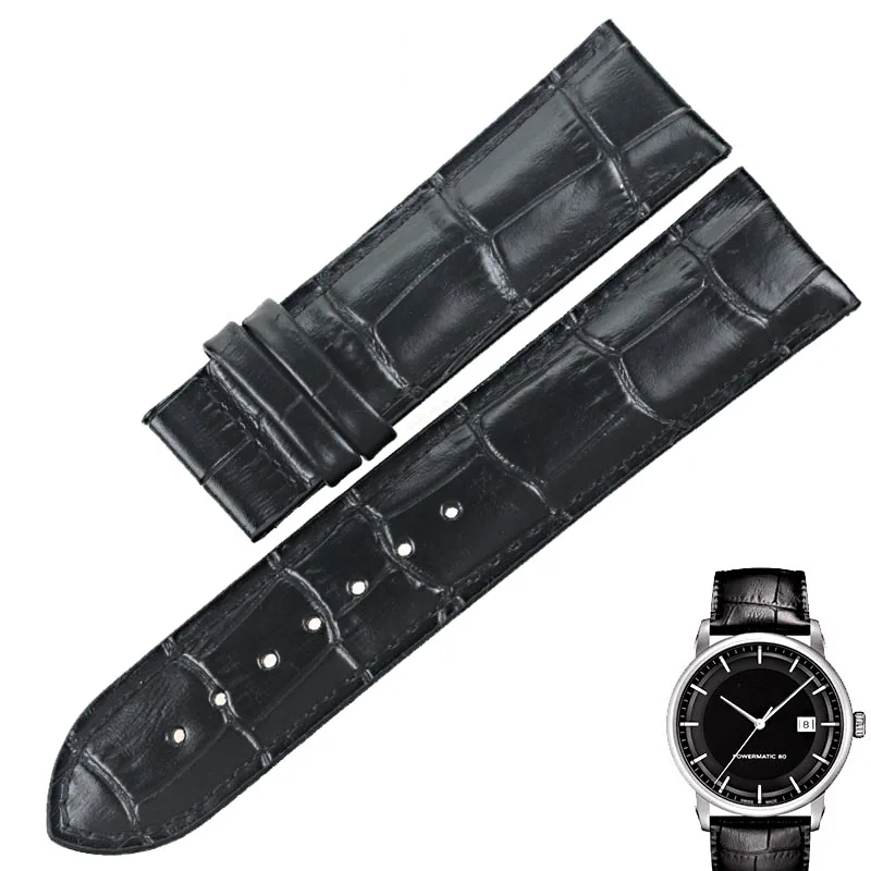 Ремешок ISUNZUN для мужских часов Tissot T086407A T086 из натуральной кожи кожаный ремешок Nato