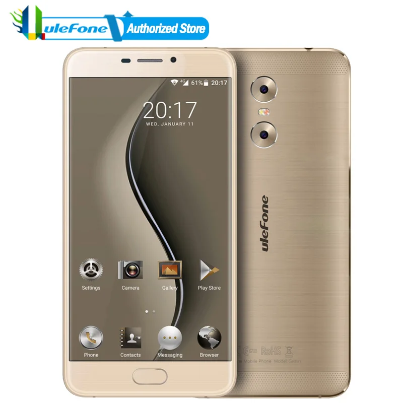Ulefone Gemini Dual Back Cameras Mobile Phone 5.5 inch FHD MTK6737T Quad Core Android 6.0 3GB+32GB Front Touch ID 4G Cellphone | Мобильные