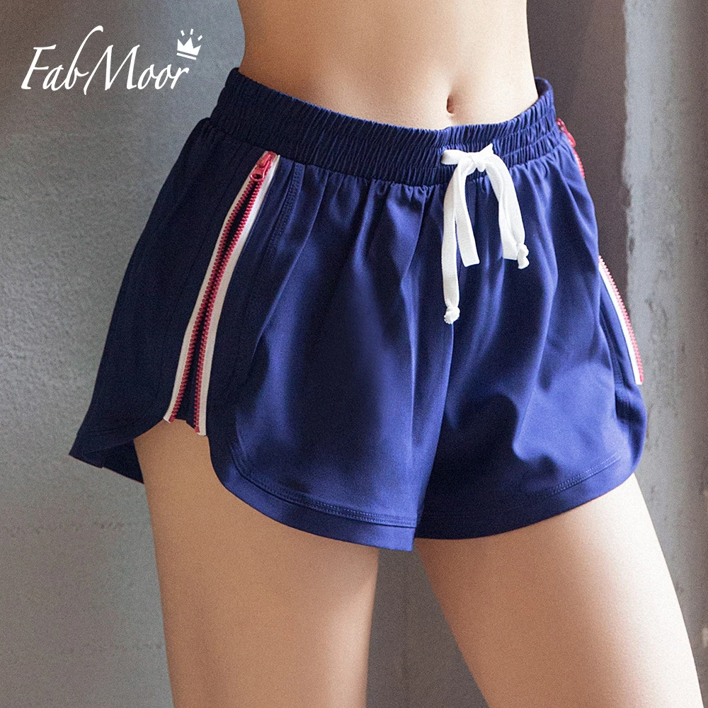 Buy Side zipper Sport shorts Women Marathon Shorts