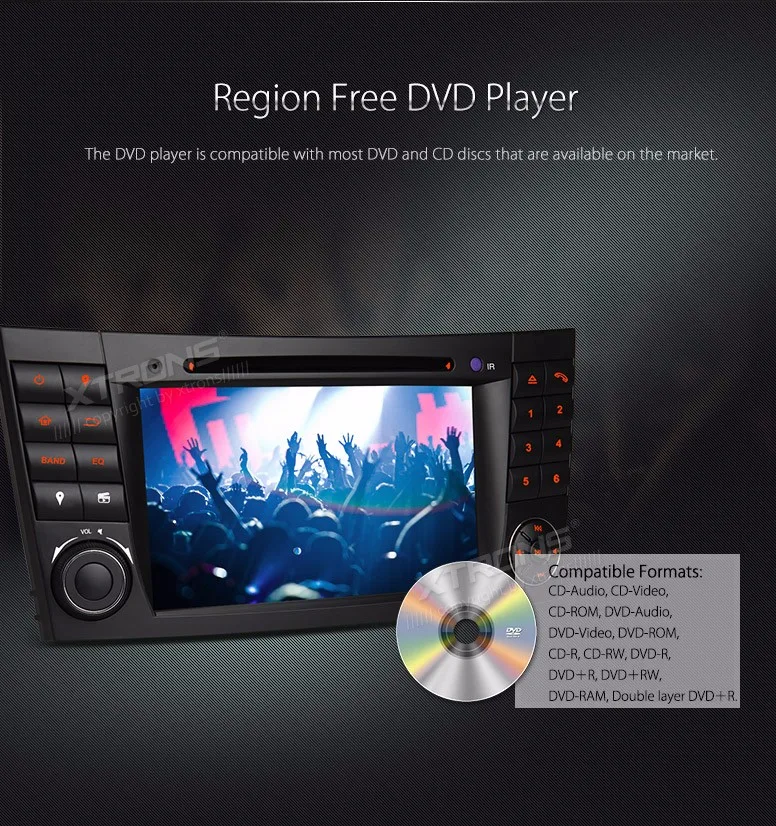 Discount 7" Double 2 Din Car DVD Radio GPS Navi Fit For Mercedes-Benz G-W463 CLS-500 E-W211 E-280 Auto Video Player CANbus Audio Stereo 12