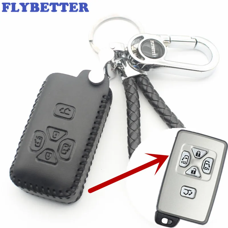 Чехол для смарт ключей FLYBETTER чехол из натуральной кожи с 5 кнопками Toyota