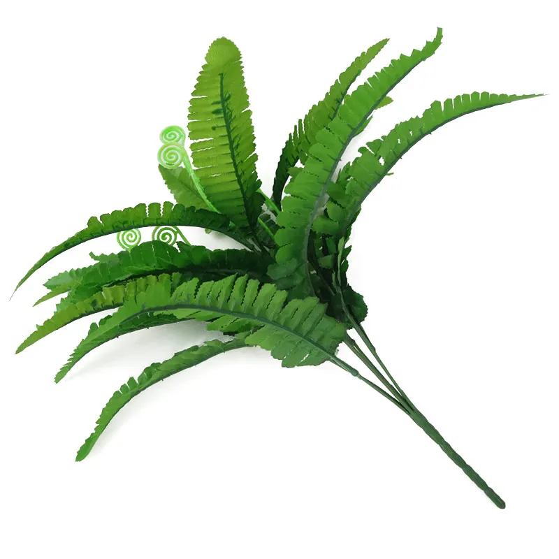 7 вилки имитация зеленого растения пластиковые Поддельные Листва искусственная персидская трава листья украшения дома сада орнамент