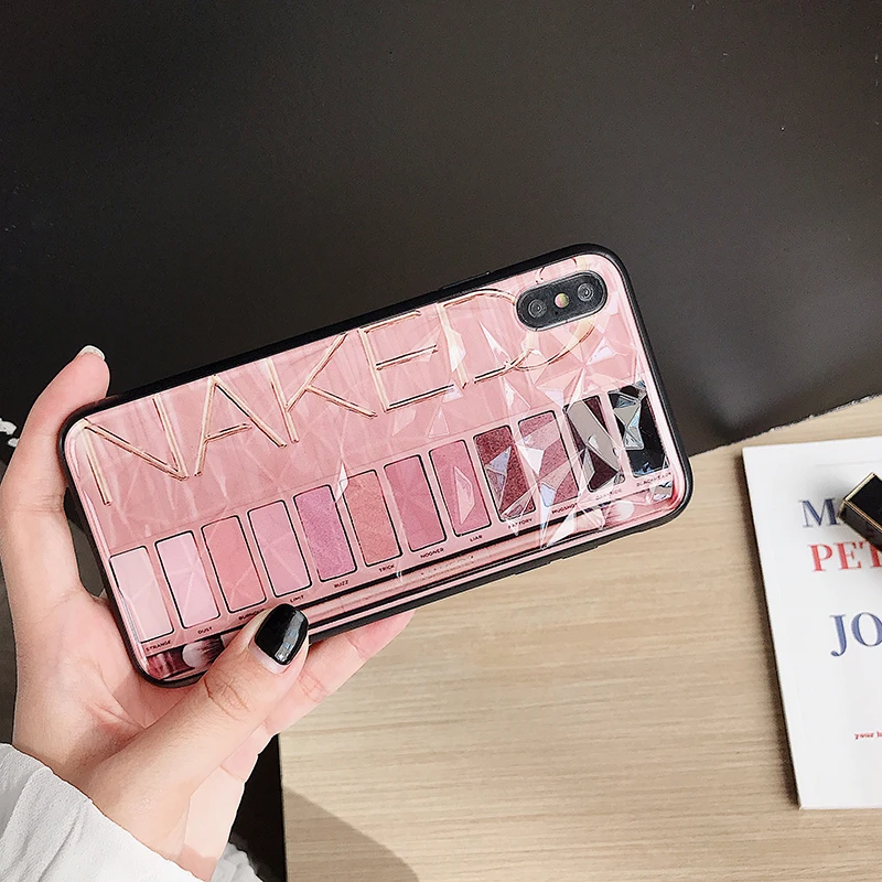 

3D Diamond texture phone Cases For Huawei P10 P20 P30 Mate20 Pro Nova 3 3i 3e 4 Eye shadow box Cases For Honor 10 8X back fundas