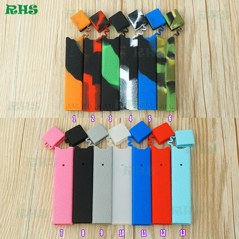 

1pcs Colorful Skin Decal for Pax Juul Protective Silicone Case for juul ecig kit vape pen juul skin wrap free shipping