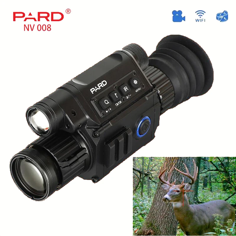 

PARD NV008 Digital Night Vision Riflescopes Built-in IR Illuminator Red Laser Sight Hunting Tactical Video Day and Night Device