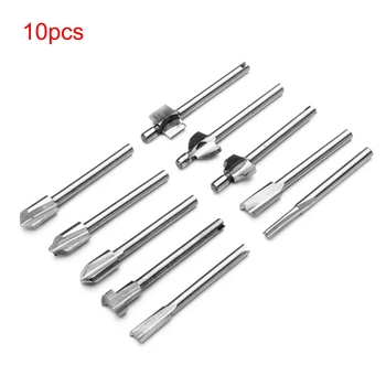 

High Quality 10pcs 1/8 Inch Shank Wood Working Router Bit Rotary Tool Parts New