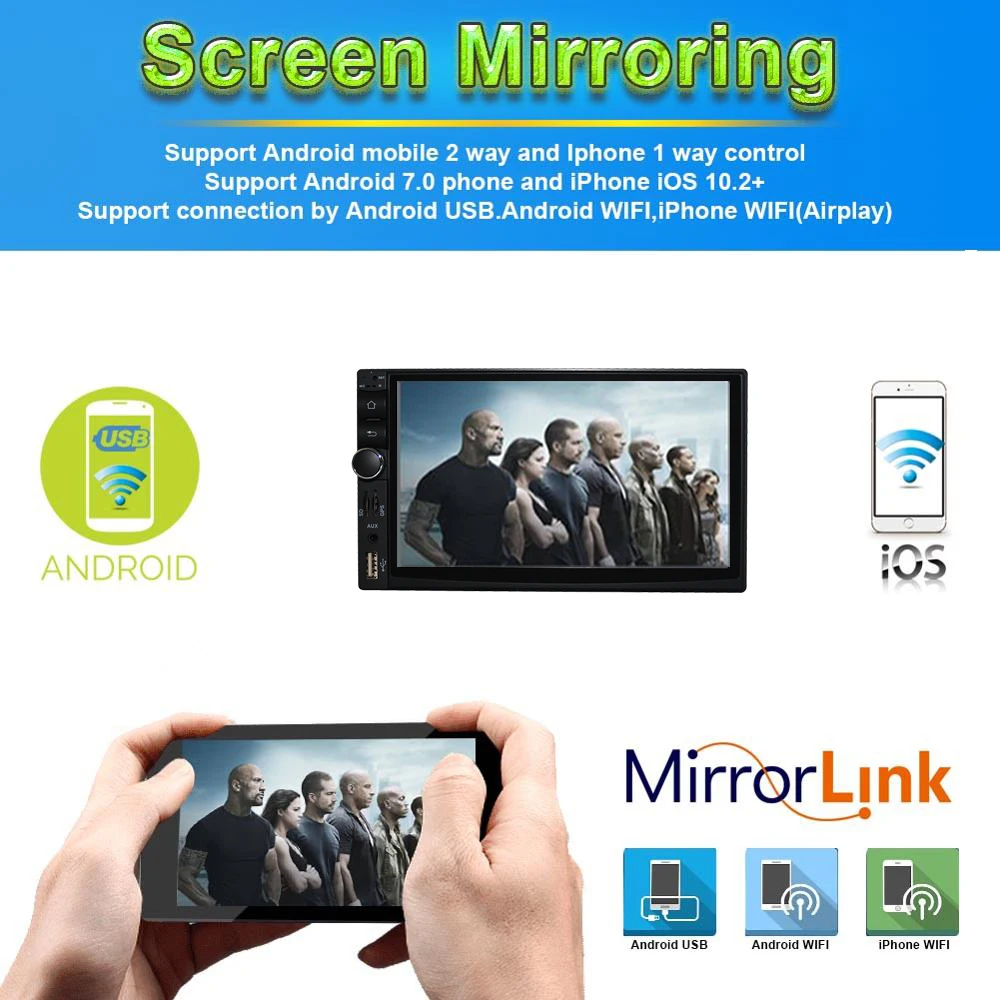 Perfect 7 Inch universal front panel:178*100mm Android 9.0 Octa Core 4GB RAM Car Radio Stereo Audio Stereo Radio WIFI RDS GPS Navigation 3