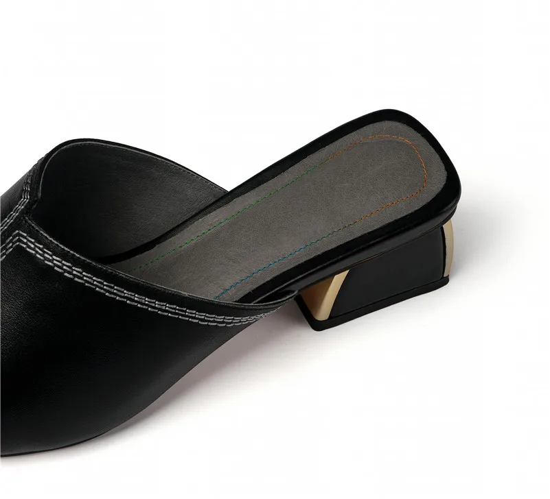 FEDONAS/ г.; новые летние однотонные женские босоножки из натуральной кожи с открытым носком на каблуке-копытце; туфли-лодочки без застежки; вечерние женские повседневные туфли в римском стиле