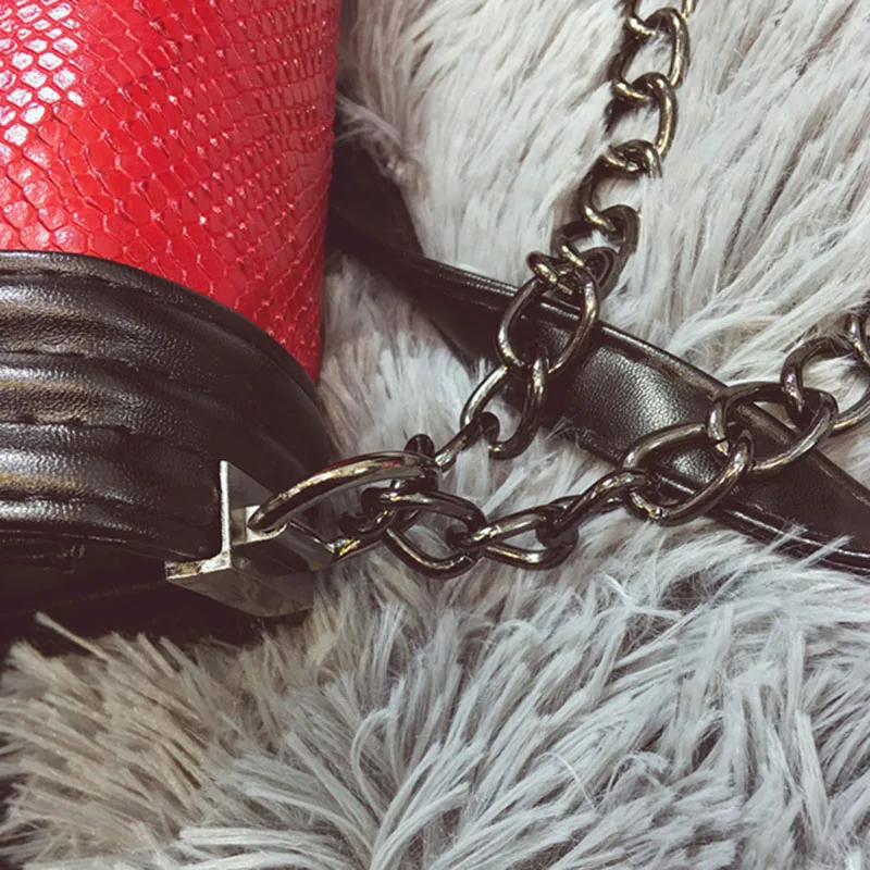 Women Crocodile PU Leather Messenger Bag Luxury Handbags Female Designer Shoulder Bag Chain Shoulder Strap Flap Bags SS0300 (5)