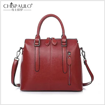 

High Quality Genuine Leather Women Handbag Women Shoulder Bag Europe and America Oil Wax Leather Totes Bag Crossbody Bag