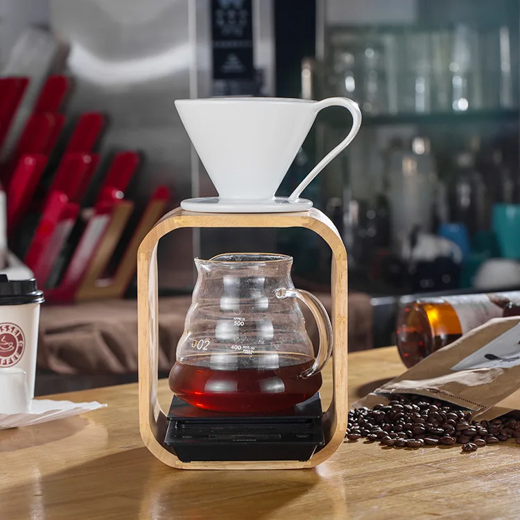 Кофе деревянный фильтр держатель чашки капельный фильтр бумажный фильтр набор эспрессо кофе стабильная стойка кофе прибор кофеварка