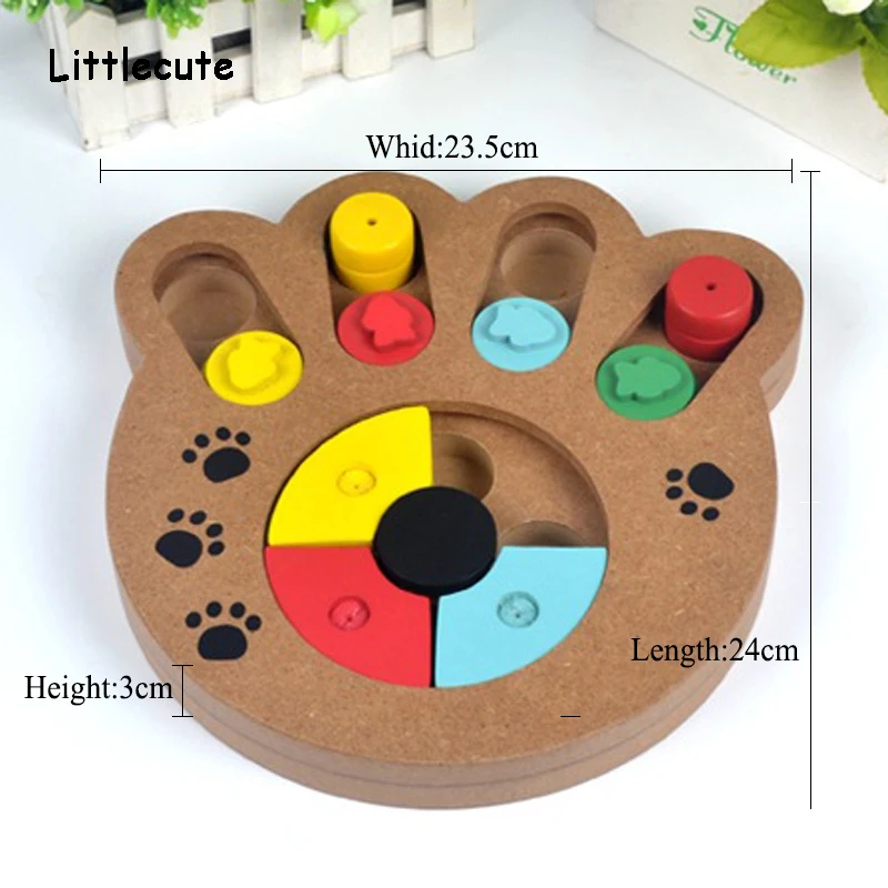 Интерактивные игрушки для собак, кормовая еда, обработанная деревянная игрушка для собак, Экологичная игрушка для домашних животных, обучающая игрушка-головоломка для домашних животных