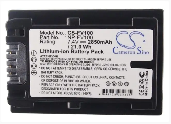 CS CF Replacement Battery For DCR-SR100, DCR-SR300, DCR-SR60, DCR-SR62, DCR-SR68, DCR-SR68E, DCR-SR68E/S, DCR-SR68R, DCR-SR78, DCR-SR88, DCR-SR88E, DCR-SX44, DCR-SX44/E, DCR-SX44/L, (2200mAh