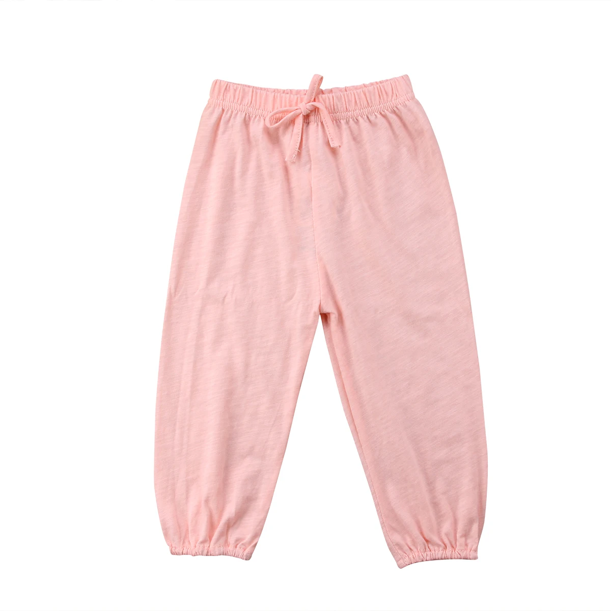 Детские спортивные штаны-шаровары для маленьких мальчиков и девочек, штаны для бега, леггинсы, модная повседневная одежда из хлопка, однотонные штаны, одежда - Цвет: Розовый
