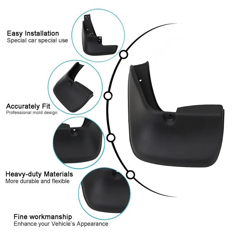 Car Fender Mudguard Splash Guards Mud Flaps For Toyota Corolla 2002-2008  Altis 4-door Saloon 2002-2006  (3)