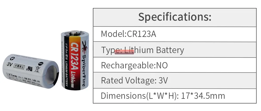 2 шт. 3V ионно-литиевая Батарея CR123A CR123 CR 123A CR17345 DL123A Non-аккумуляторные батареи для Камера воды газовый счетчик высокого качества