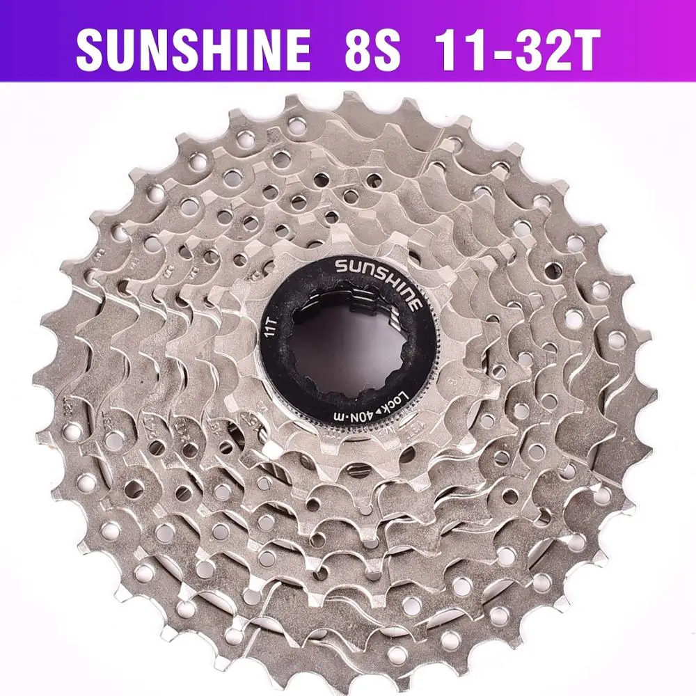 SUNSHINE MTB Bike Freewheel 8S 11-32 36 40 42T MTB Mountain Bike Flywheel 8 24 Speed Cassette Sprocket For 8 speed