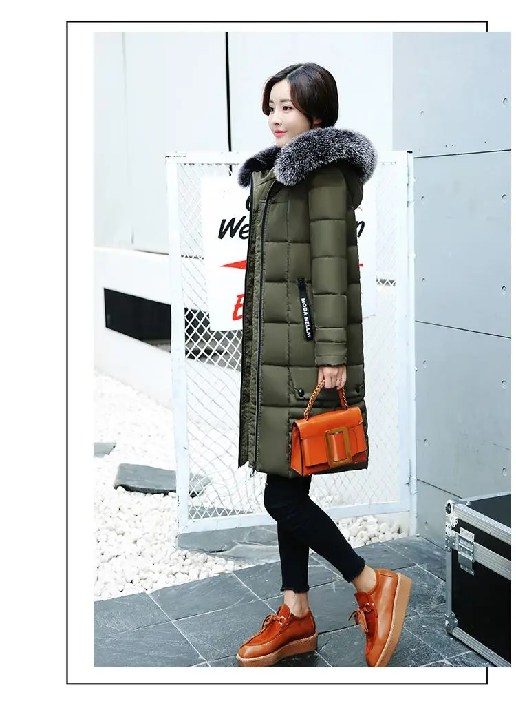 Winter Jacket Women Women's Parkas Long Coat Parka Women 2018 With Artificial Fur Collar Hooded Cotton Coats And Jackets LZ970 (26)