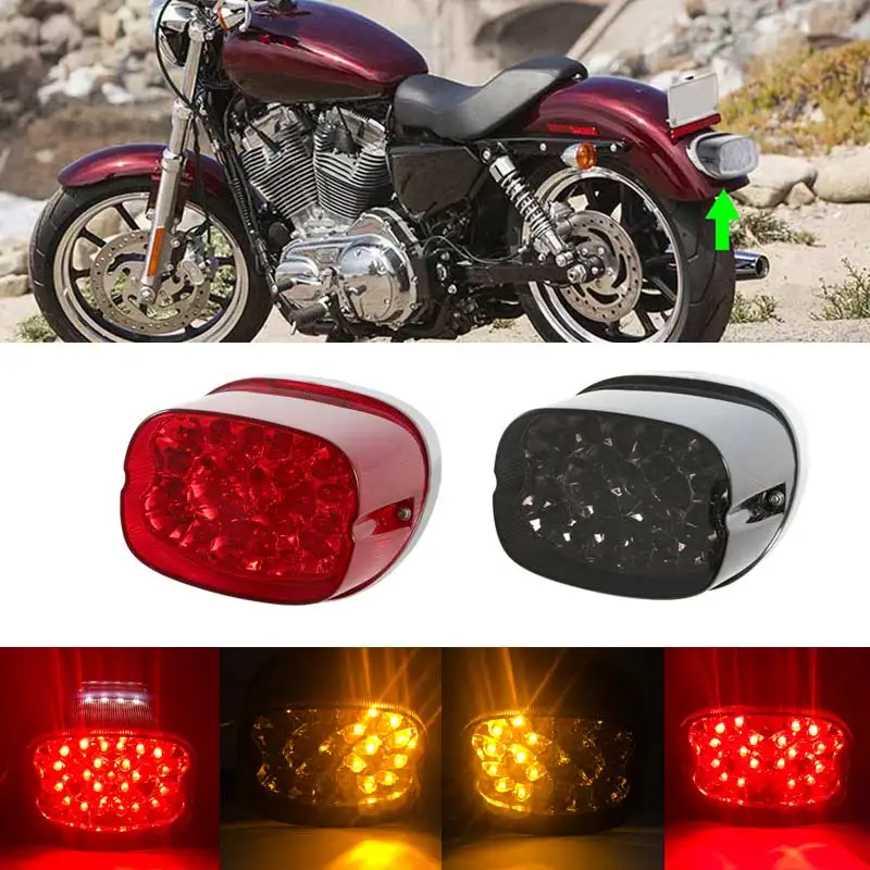 Светодиодный задний фонарь для мотоцикла интегрированные поворотники Fatboy Sportster