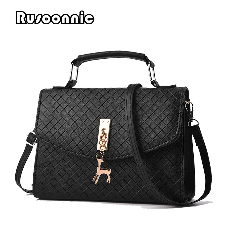 

Rusoonnic Women Deer Shell Bag Women Messenger Bags Leather Mini Bag lady crossbody Shoulder Bags Handbag Bolsas