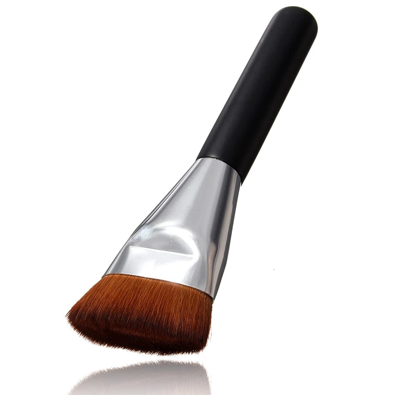 

Soft Flat Contour Brush Makeup Big Face Blending Repair capacity Cosmetic Brush Powder Concealer Make up Brush Gold Wood Handle