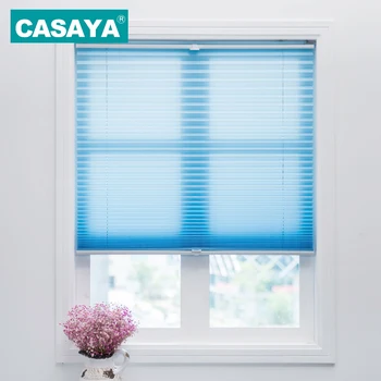 

Trim-at-Home Cordless Pleated Blinds Light Filtering Shade Child Safety Easy Lift Pleated Curtains Roller Blinds Customized Size