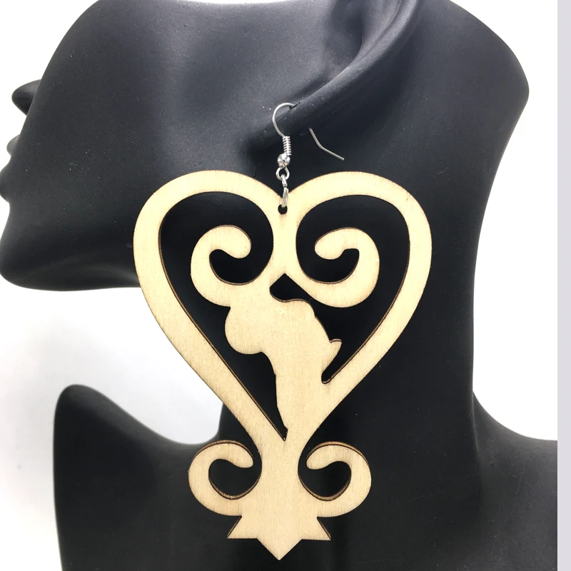 Бесплатная доставка! Африканские серьги в форме дерева Sankofa|wooden earrings|earrings free