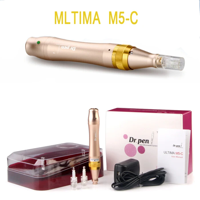 

Face Skin Care Tool Electric Derma Pen Needles Auto Roller +2X12Pin Needle Mezoroller Anti Wrinkle Acne Removal Rejuvenation