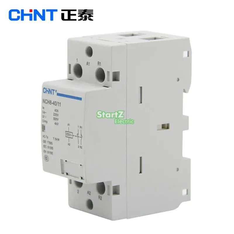 CHNT NCH8-40/20 40A 230V 2NO Din rail AC контактор для дома