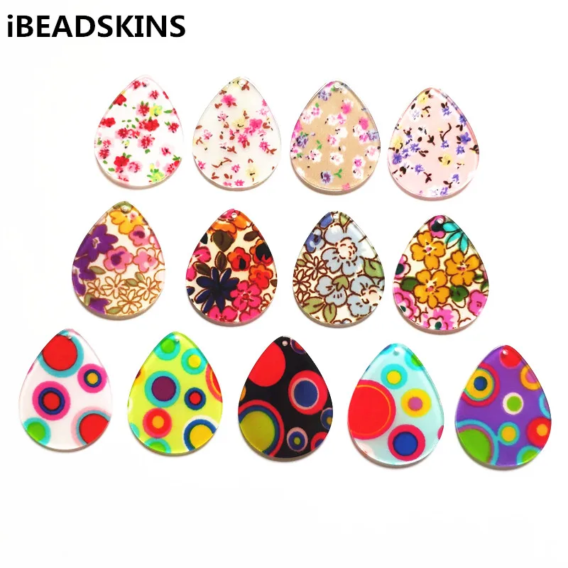 

New arrival! 40x32mm 100pcs/lot acrylic drop shape charm for earrings accessories,Earring parts,Jewelry Findings making