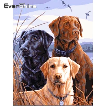 

Evershine 5D DIY Diamond Embroidery Full Display Dogs Cross Stitch Diamond Mosaic Sale Animals Rhinestones Pictures Home Decor