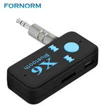Fornorm Universale 3,5 мм Bluetooth 4,1 аудио ресивер Музыка Аудио Адаптер перезаряжаемый Hands-free для автомобиля Комплект динамик телефон