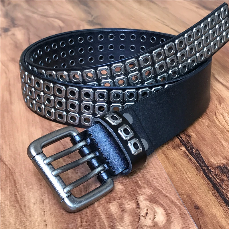 Тяжелые мужские ремни в стиле панк мужской ремень с заклепками широкий Cinturon Riem
