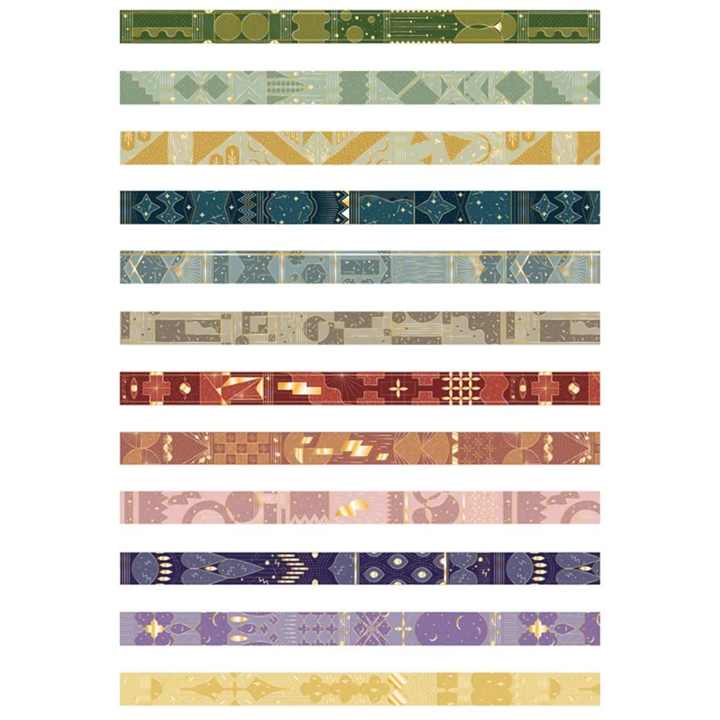 Magical Universe Mysterious Divination Europe Gold Pattern Vintage Gilding Decoration Washi Tape Set DIY Masking Tape