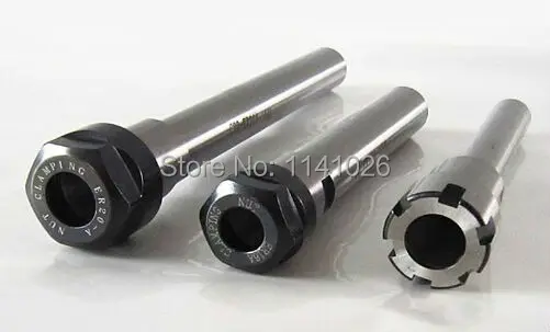 C20 ER20A 100L er20 Straight shank toolholder 20mm 100mm CNC mill collet extension holder for ER20 Collet with a ER20A Nut spring collet tool holder collet chuck spring collet chuck