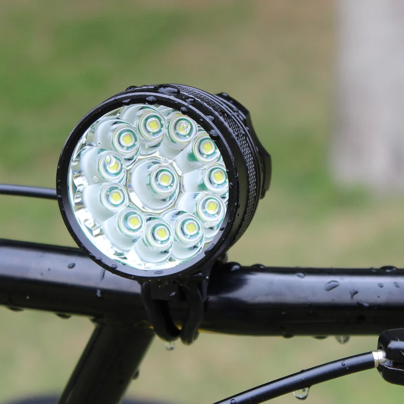 

Ultra Fire 15000LM 12x XML T6 LED Bicycle Flashlight Front Bicycle Light DC 3 Modes head Light Bike Lamp Back Tail Light