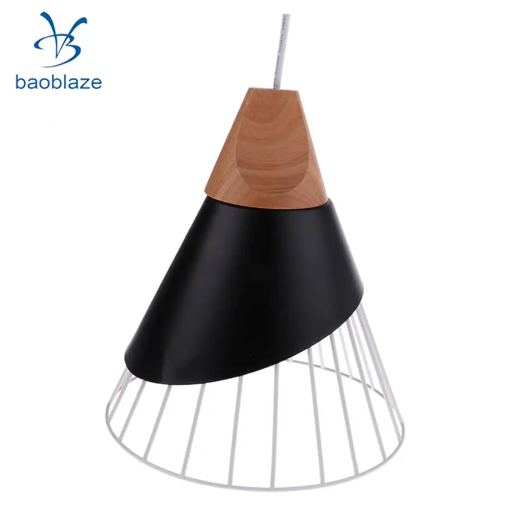 E27 Chandelier Shade Decor Home Iron Wood Lighting Chandelier Fixture
