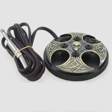 Бронзовый Крест Череп татуировки ножной переключатель Алюминий сплав педаль для Источники питания для татуажа татуаж Аксессуары