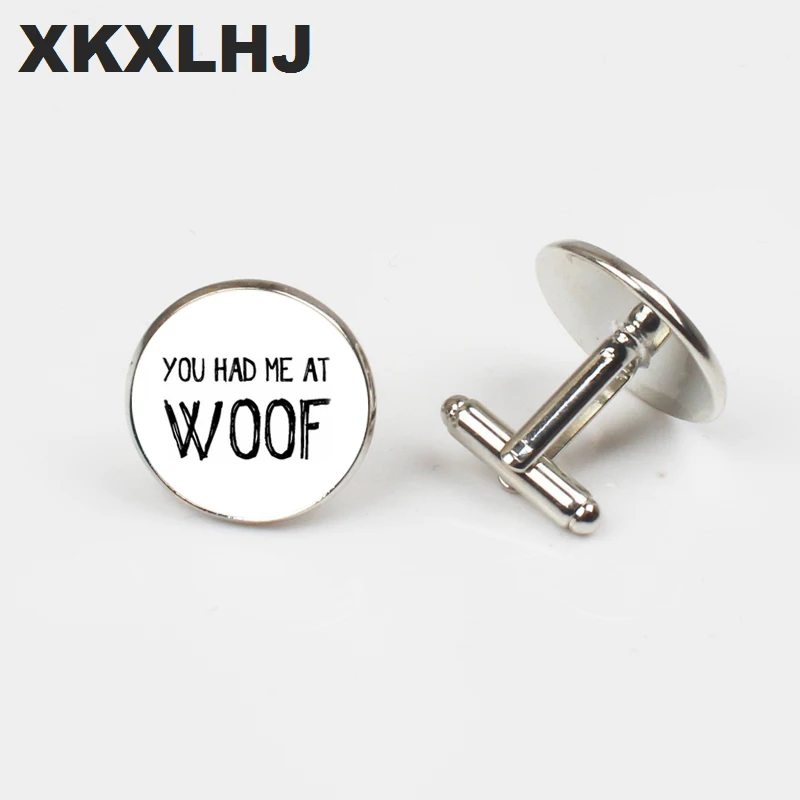 XKXLHJ 2018 Новинка You Make Me In Woof Квадратные запонки искусство ручной работы купольные