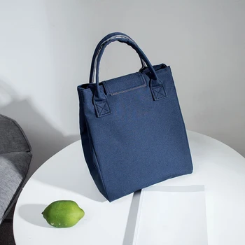 

Reusable Thermal Lunch Tote Bag Stripe Cooler Bag Insulated Lunch Box Picnic Pouch Women Men School Cooler