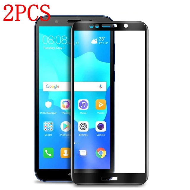Закаленное стекло с полным покрытием для Huawei Honor 7S 2 шт. защитная пленка экрана