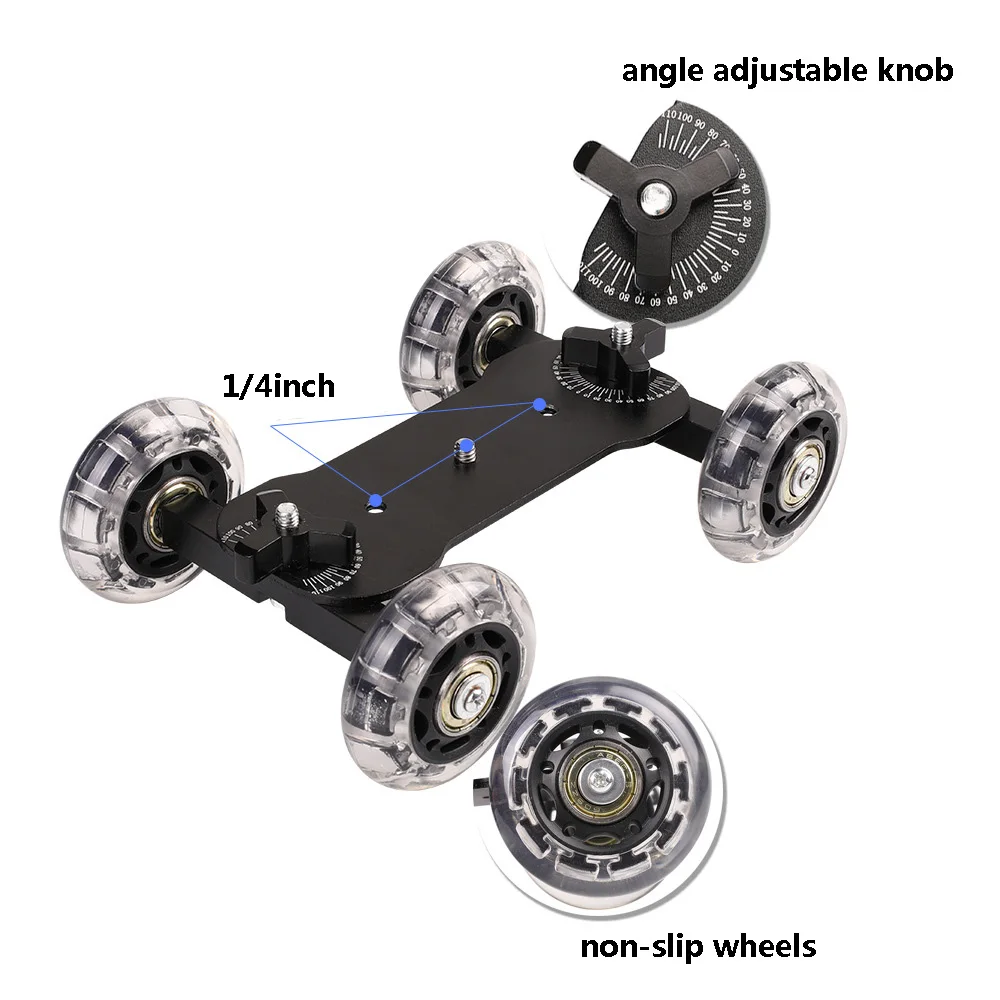 Mini Portable Table Rails Systems Car for Canon Nikon DSLR Cameras photography Rails Car Stabilizer for 5D2 6D 7D Cameras