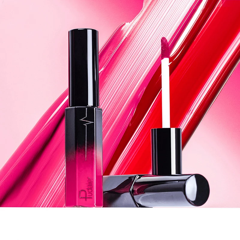 

pudaier Brand Makeup New Semi-gloss Semi-moisturizing Lip Gloss Durable Non-fading Liquid Lipstick Cosmetics Beauty Long Lasting