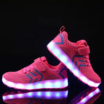 

Children Casual Shoes Children's Shoes kids outdoor sport shoes breathable LED lighted Hook&Loop wholesale cheap hot new 2018